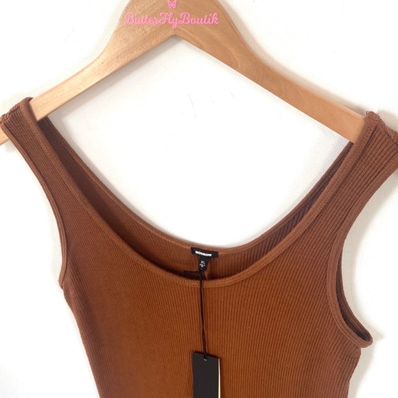 (A53) MONROW Supersoft Rib Tank Dress in Caramel, Color: Caramel, Size XL, NWT - Picture 15 of 16